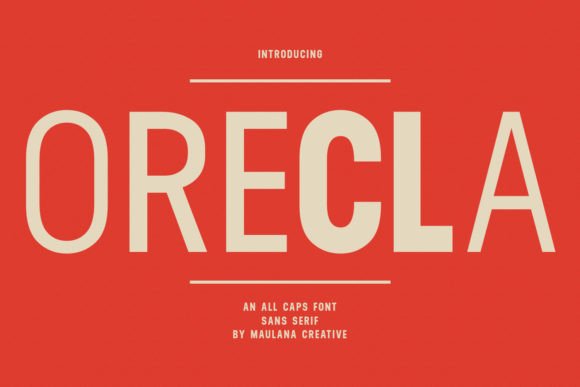Orecla: A Modern Sans Serif Font